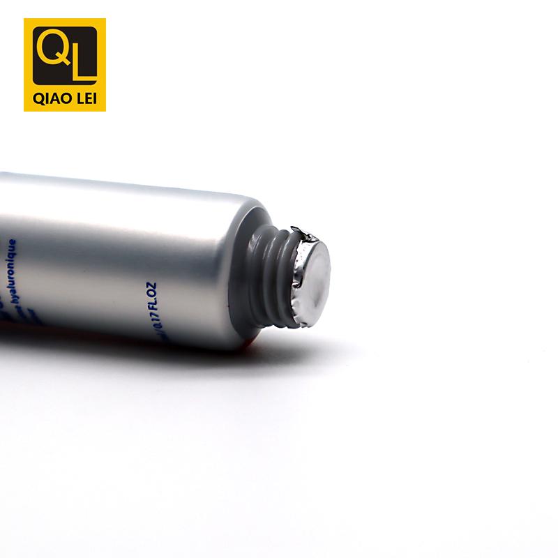 16 tube diameter, silver red edge aluminum plastic tube, electroplated screw cap