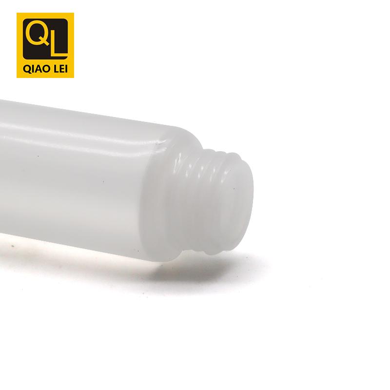 16 tube diameter, clear pink, straight edge cap