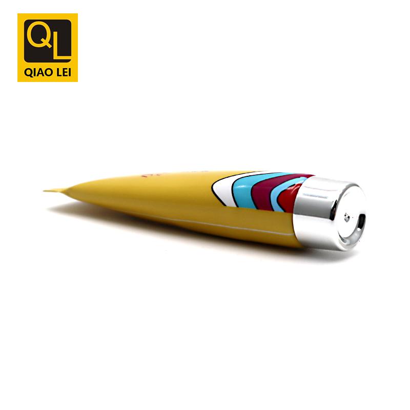 16 diameter, light yellow small Tibetan bear aluminum plastic tube 5ml, electroplating screw cap