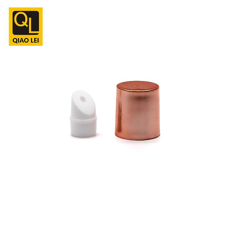 19 tube diameter, white 10ml lipstick tube, bronzed screen printing, electroplated straight edge cover