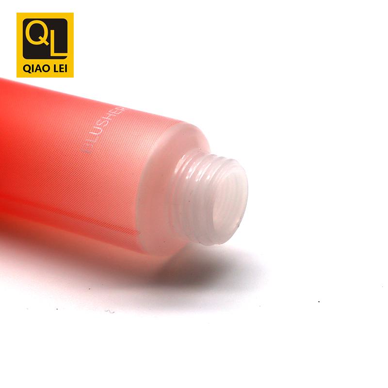 19 tube diameter, gradient pink lip gloss tube 10ml, gold straight edge cap