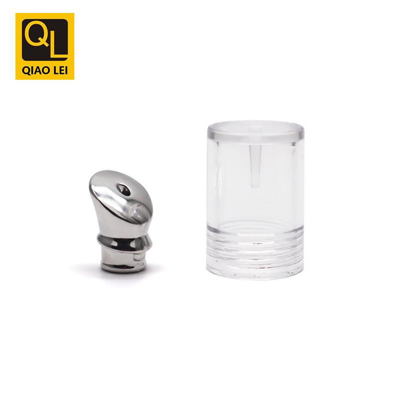 19 tube diameter, white tube, plated lipstick cap