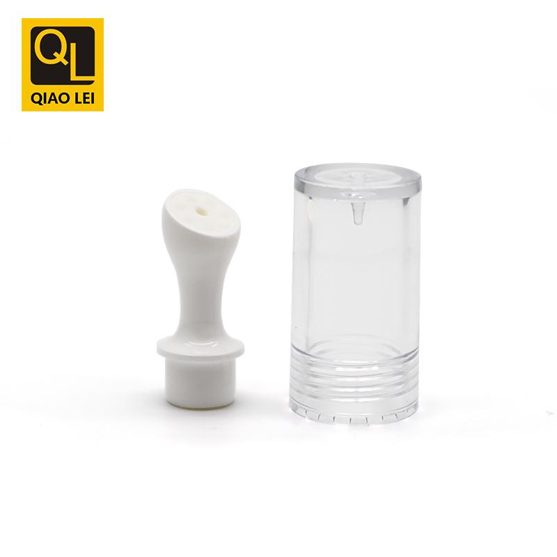 19 tube diameter, blue eye cream tube with 15ml inner plug, transparent straight edge cap