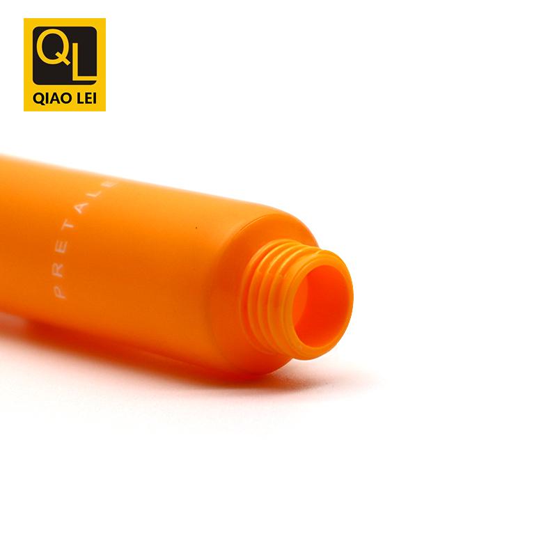 19 tube diameter, orange lipstick inner plug 20ml, clear matte outer cover