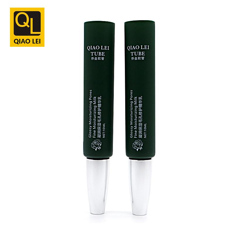 19 tube diameter, green hose lip gloss 10ml, flocking head, straight edge cap