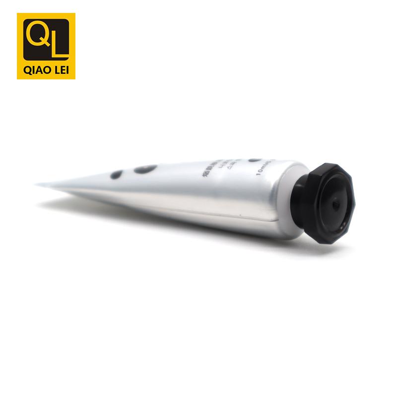 19 tube diameter, silver aluminum plastic tube, black octagonal cover