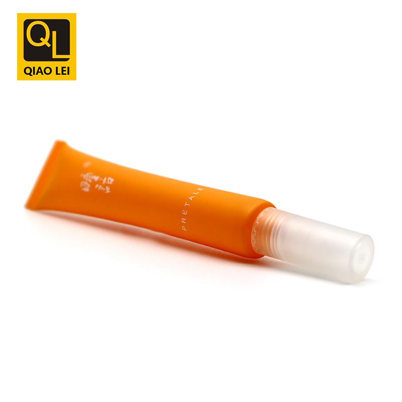 19 tube diameter, orange lipstick inner plug 20ml, clear matte outer cover