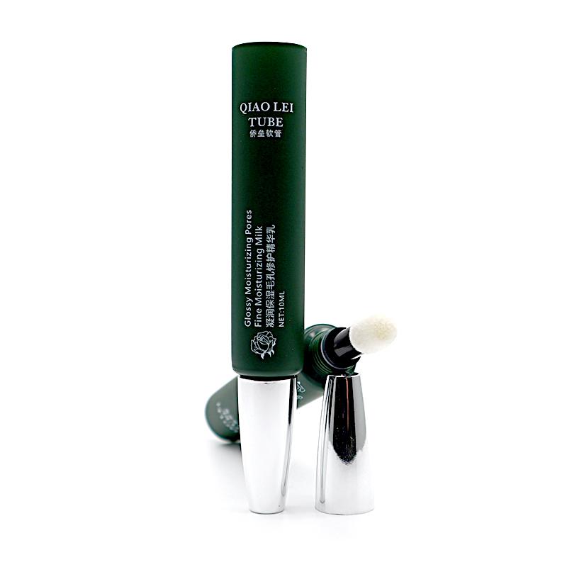 19 tube diameter, green hose lip gloss 10ml, flocking head, straight edge cap