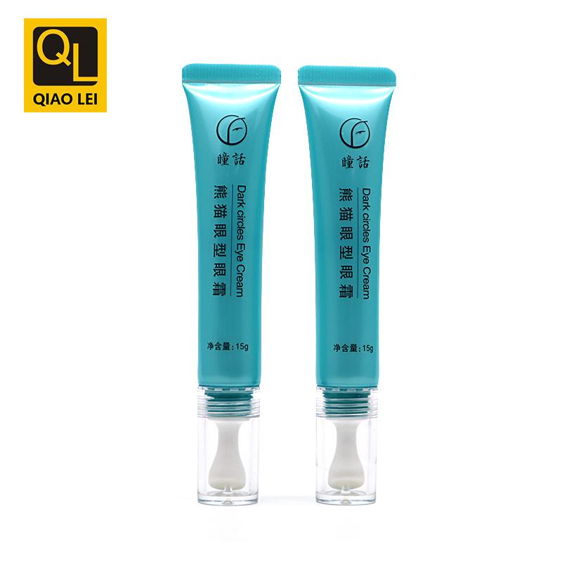 19 tube diameter, blue eye cream tube with 15ml inner plug, transparent straight edge cap