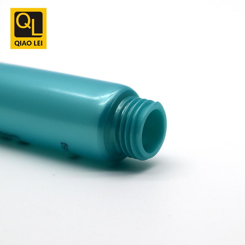 19 tube diameter, blue eye cream tube with 15ml inner plug, transparent straight edge cap