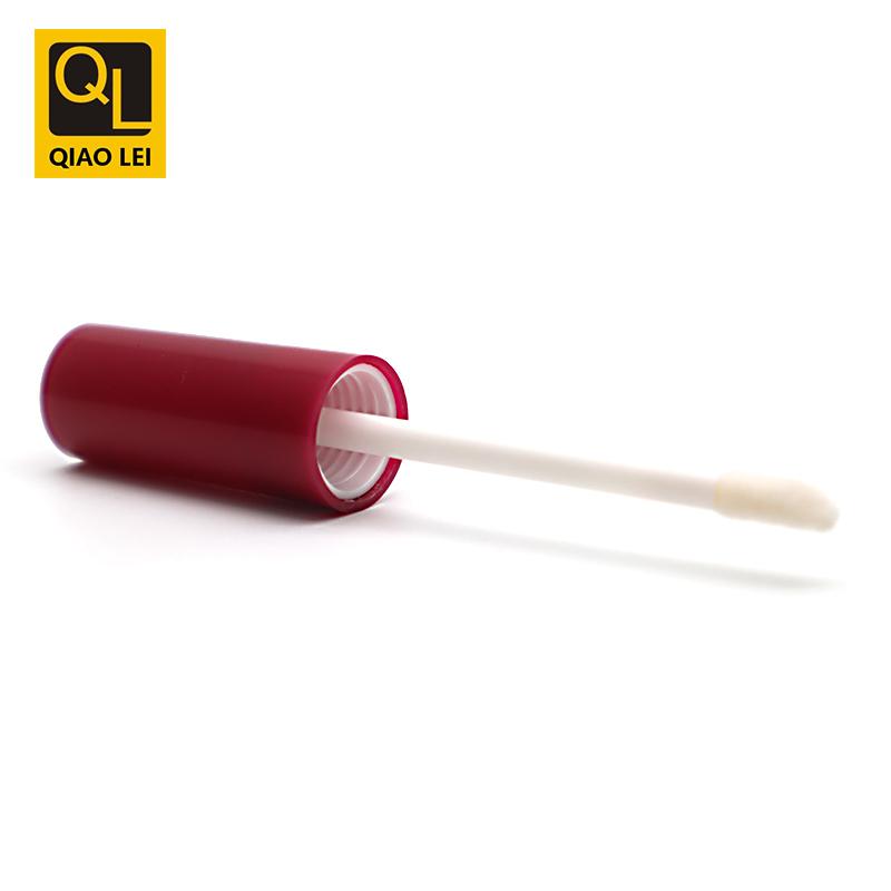 19 tube diameter, purple lipstick tube, brush with straight edge cap