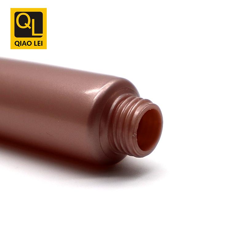 19 tube diameter, brown lip gloss inner plug, silver plated cylinder cap