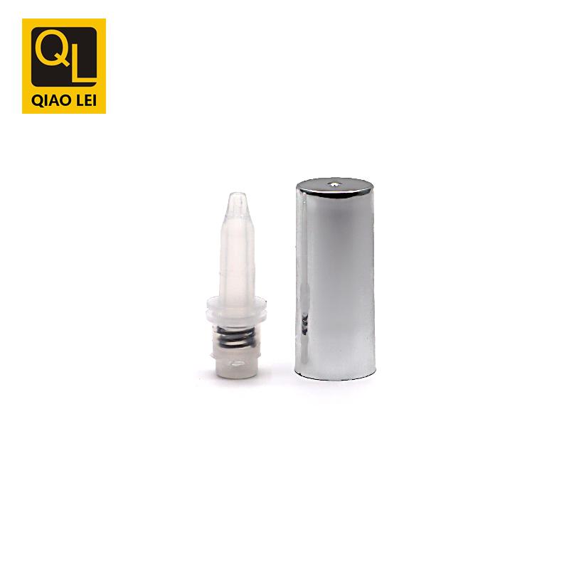 19 tube diameter, green hose, clear needle plug, electroplated straight edge cap