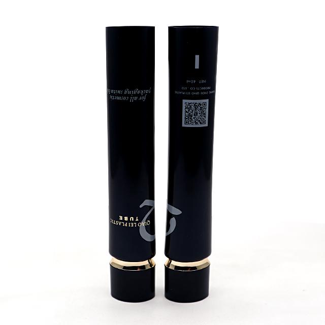25 tube diameter, black flat tube 40ml, conjoined high flat teeth, gold edge high flat screw cap