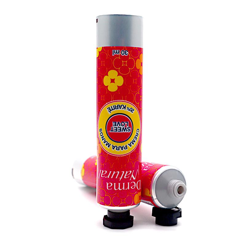 25 tube diameter, red aluminum plastic tube 30ml, black octagonal cover