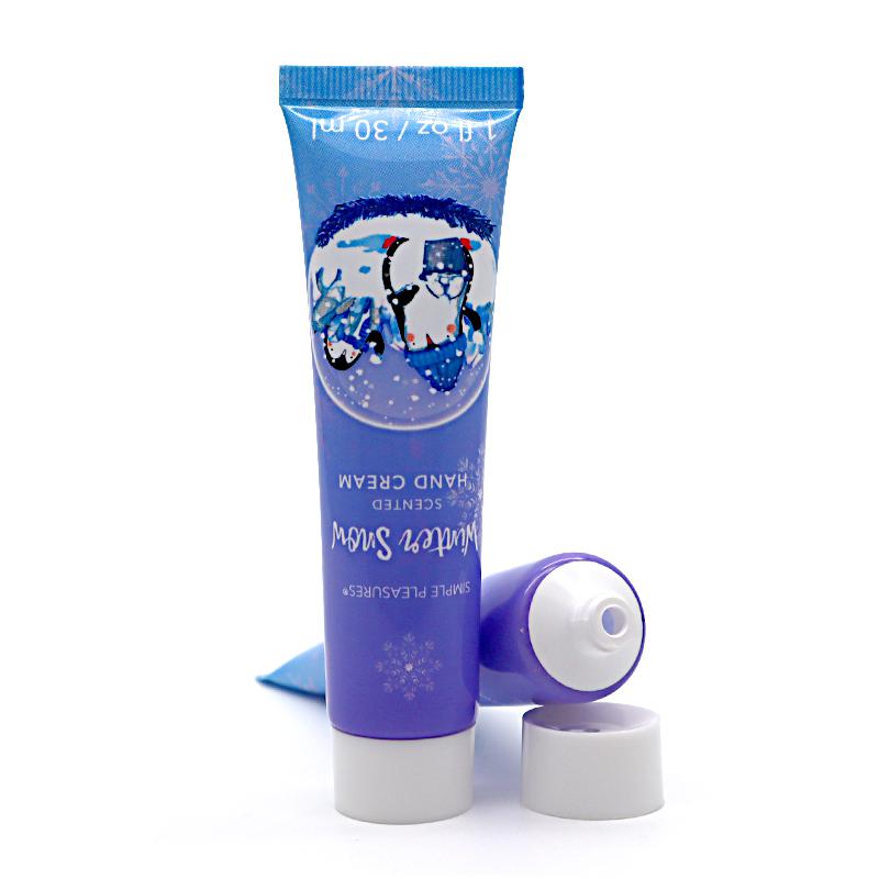 25 tube diameter, 30ml blue purple hand cream tube, white screw cap