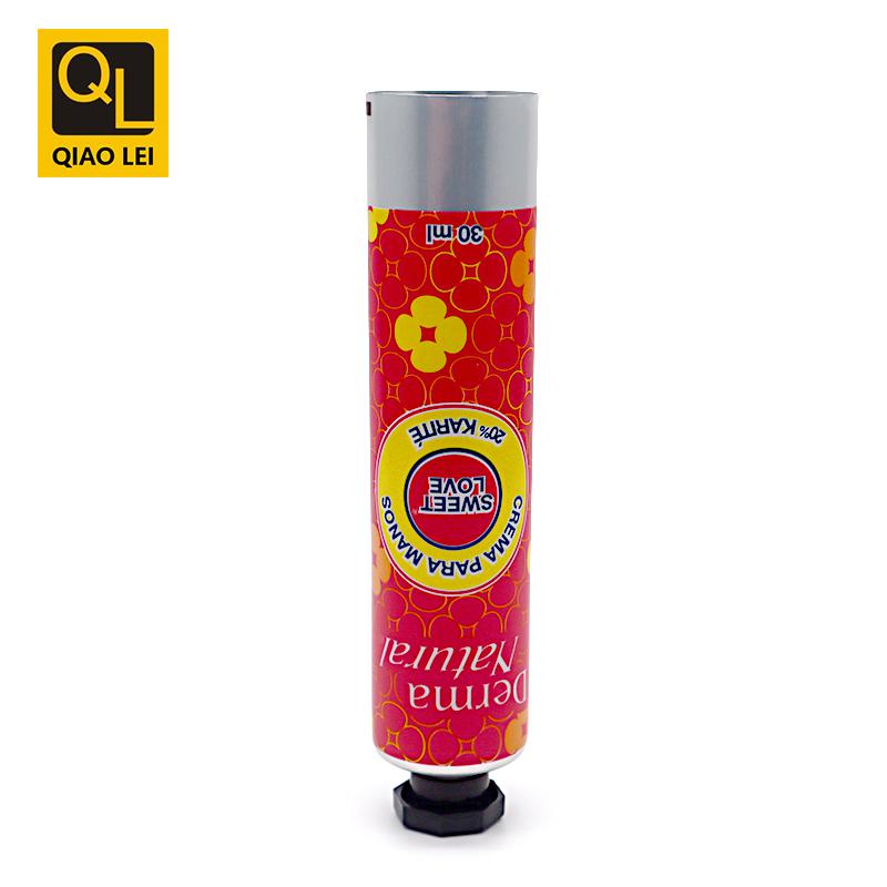 25 tube diameter, red aluminum plastic tube 30ml, black octagonal cover