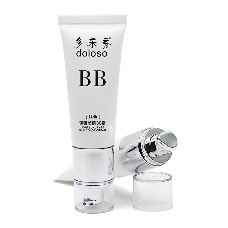 30 tube diameter, white sunscreen hose, silver pump head, transparent outer cover