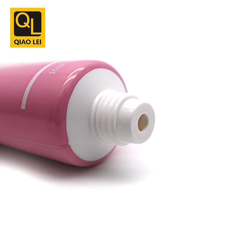 30 tube diameter, pink nail polish aluminum plastic tube, pink screw cap