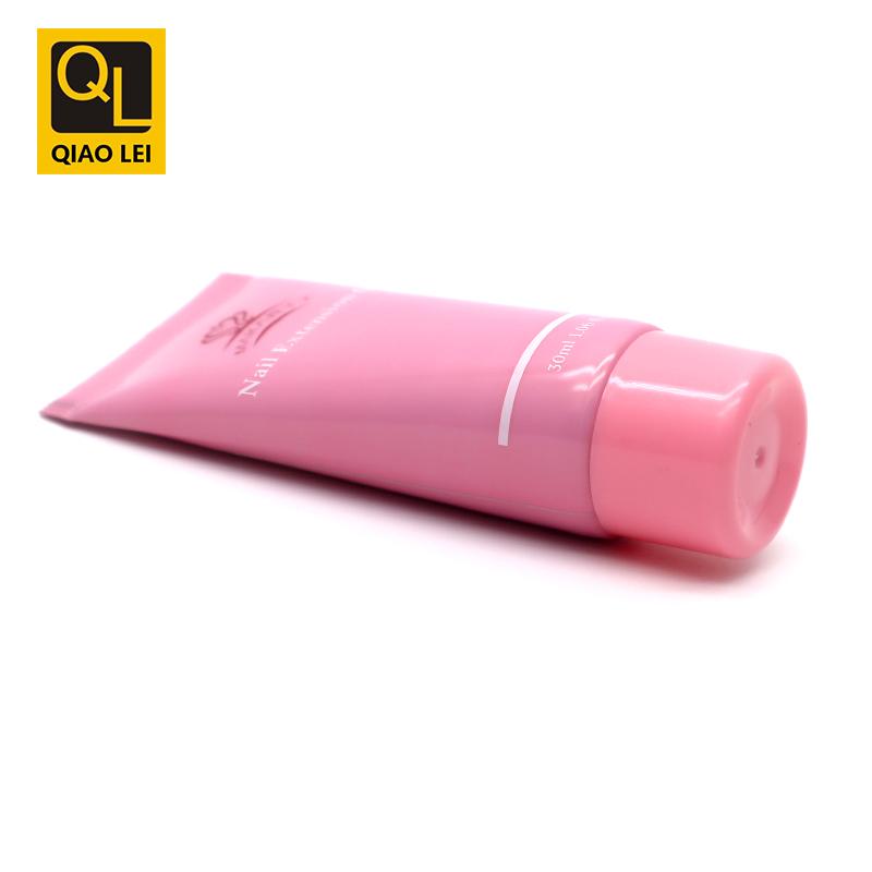 30 tube diameter, pink nail polish aluminum plastic tube, pink screw cap