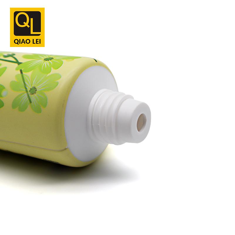 30 tube diameter, green hand cream aluminum plastic tube 60ml, electroplated gold screw cap