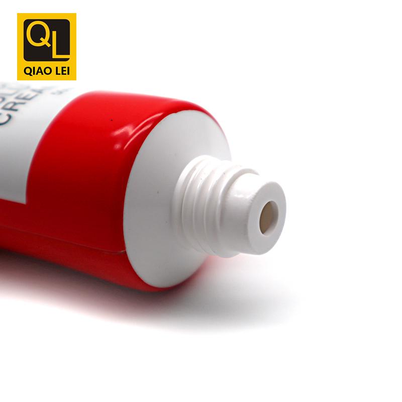 30 tube diameter, red hose, white concave top screw cap