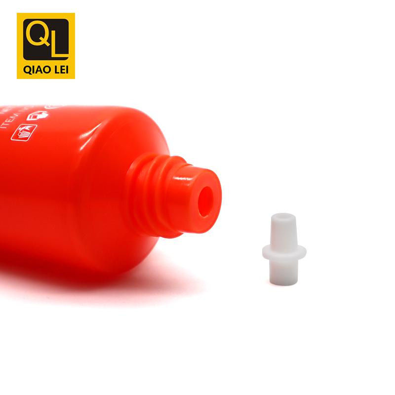 30 tube diameter, orange tube, red screw cap