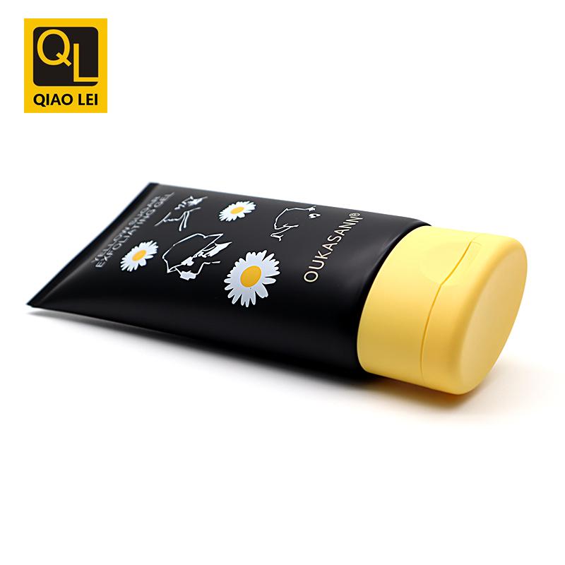 50 tube diameter, black hose, yellow flat flip cap