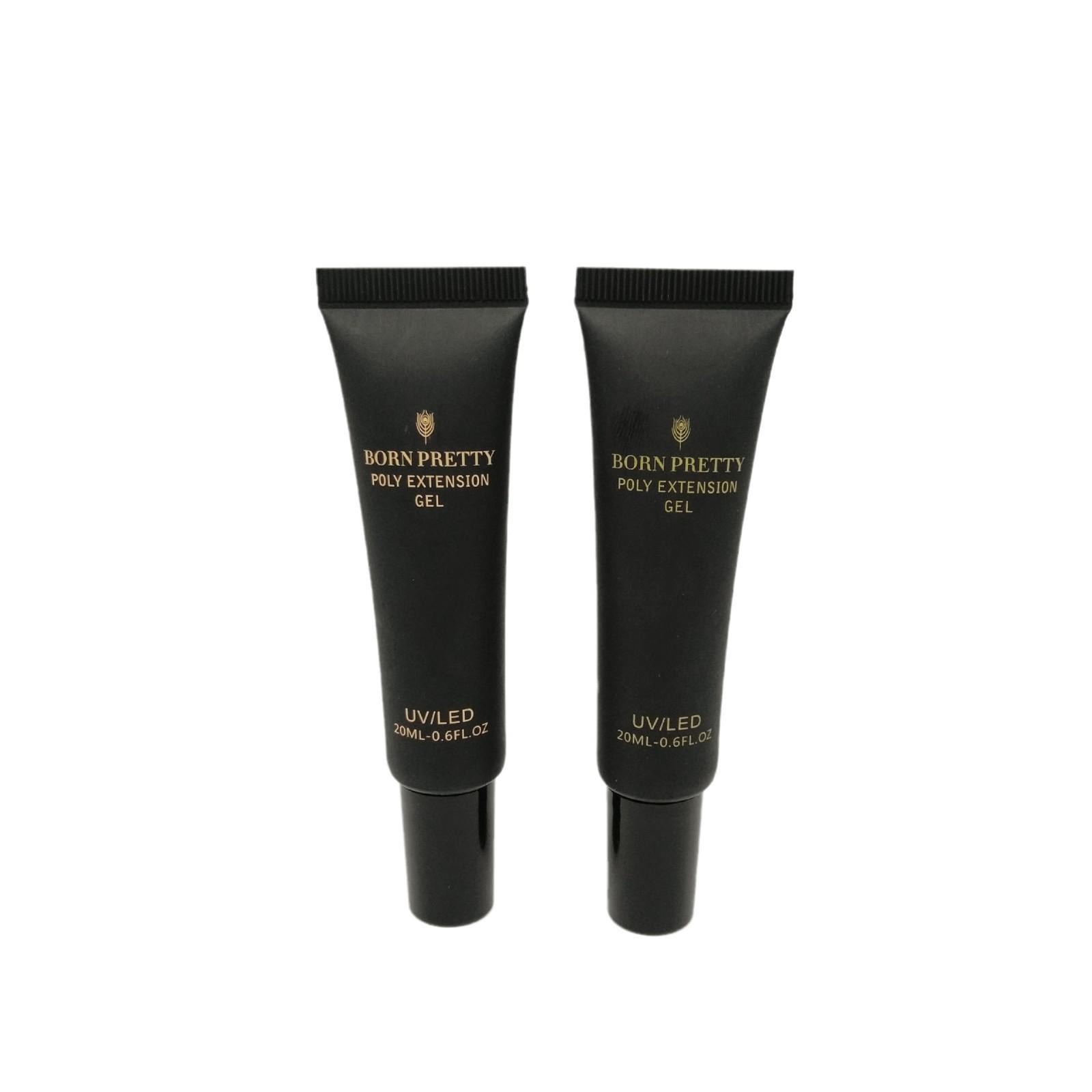 19 mm diameter black double-layer straight-edge cap sample tube for facial cleanser and hand cream