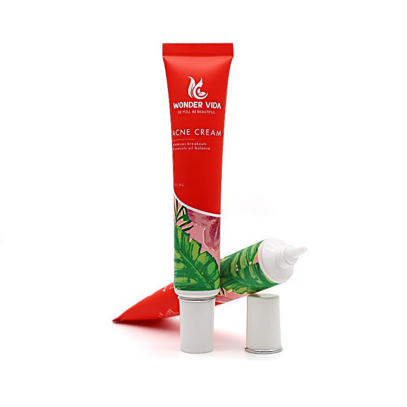 22mm diameter white pointed nozzle with screw cap, soft tube packaging material for skin care products