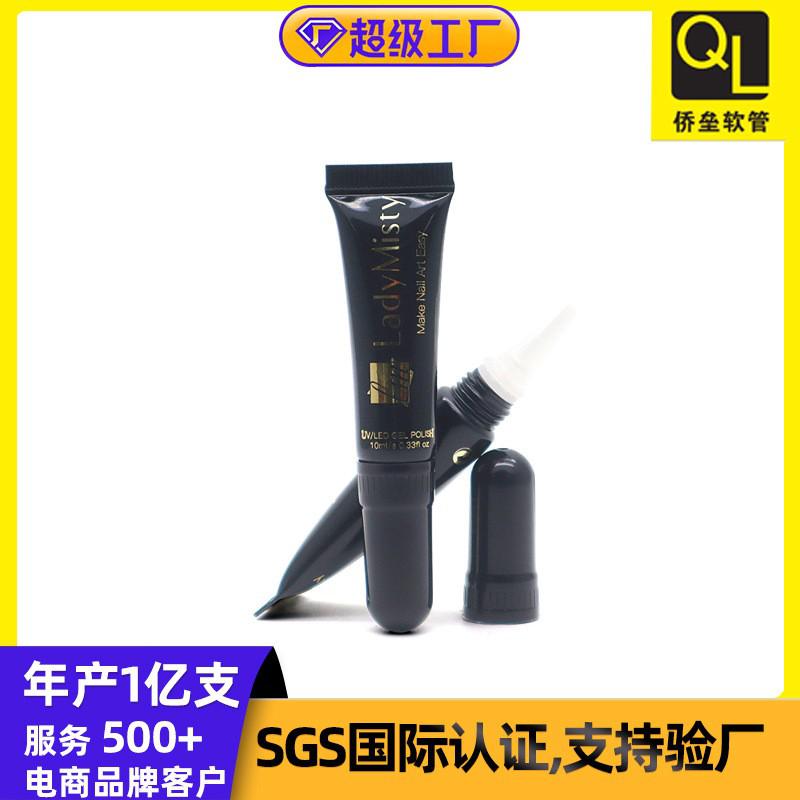 Custom 10g nail polish with brush cosmetic tube packaging