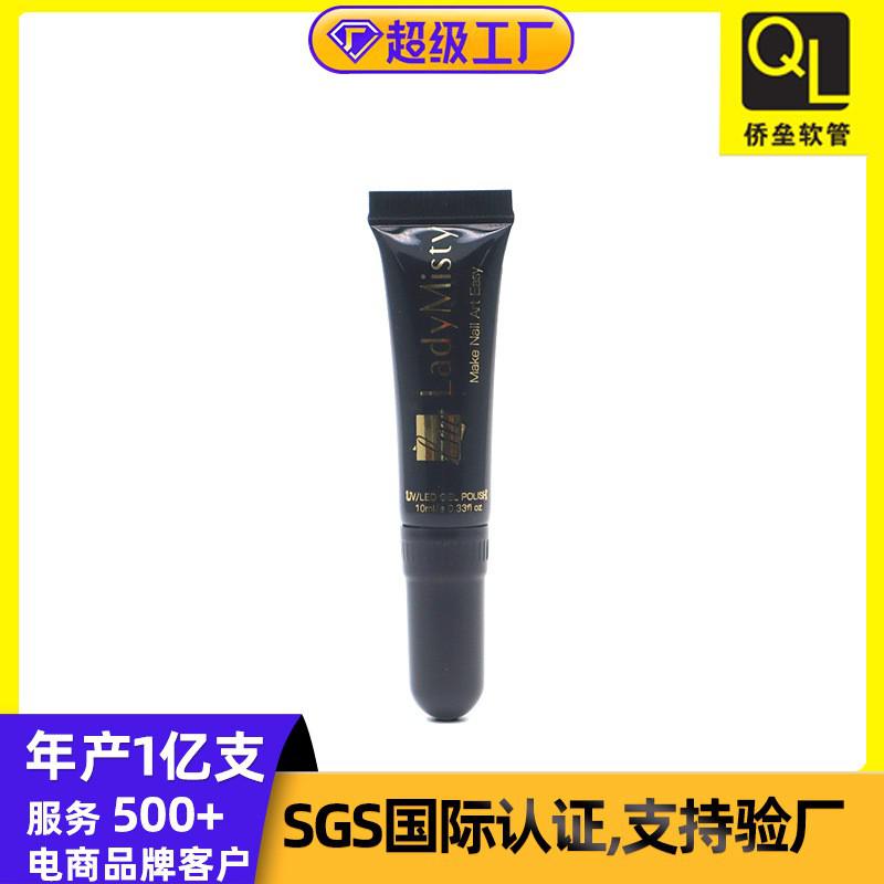 Custom 10g nail polish with brush cosmetic tube packaging