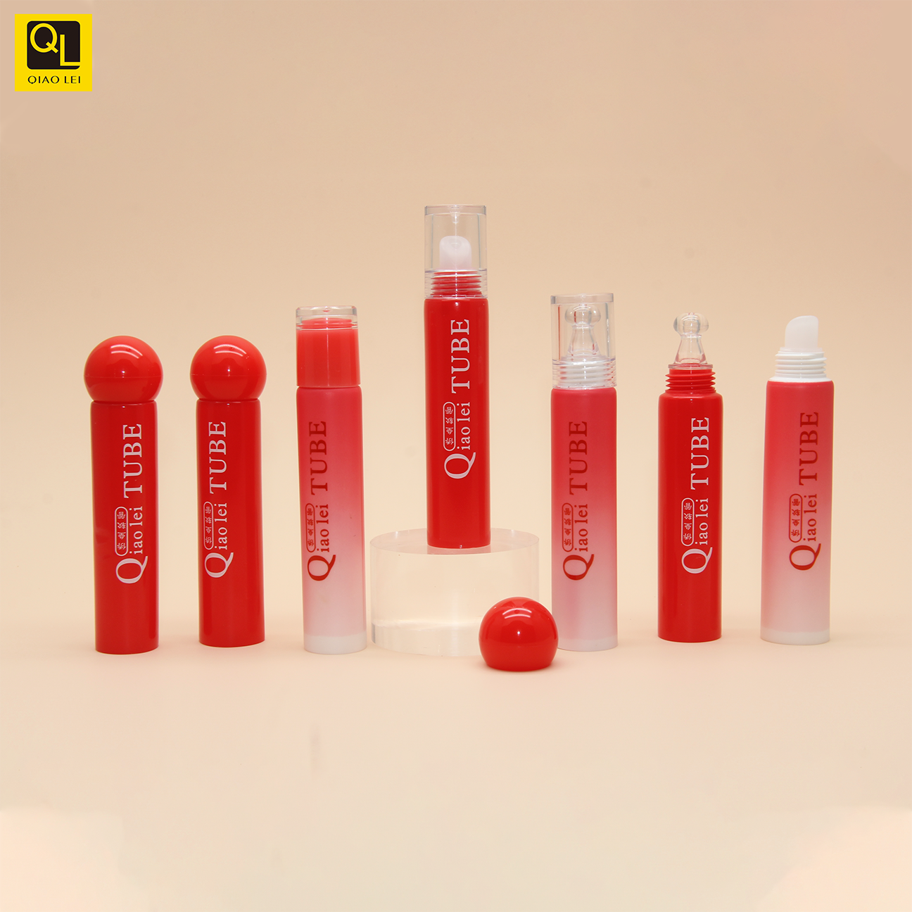 Cosmetic hose package is applicable to lip gloss lipstick eye cream