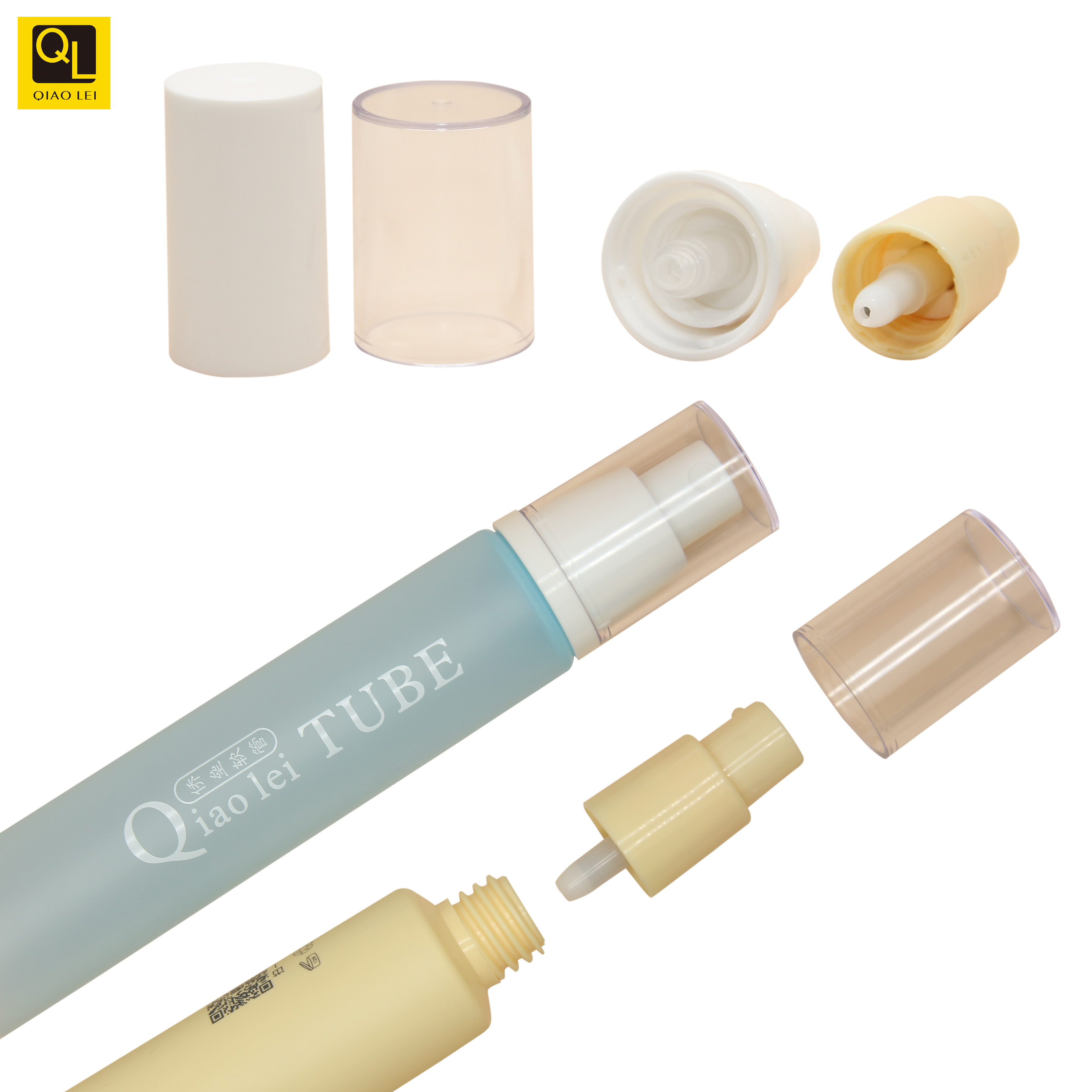 19mm cosmetic tube with vacuum pump head